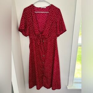 Red polka dot dress by CUPSHE